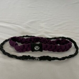lululemon athletica Braided Headbands in Purple and Black